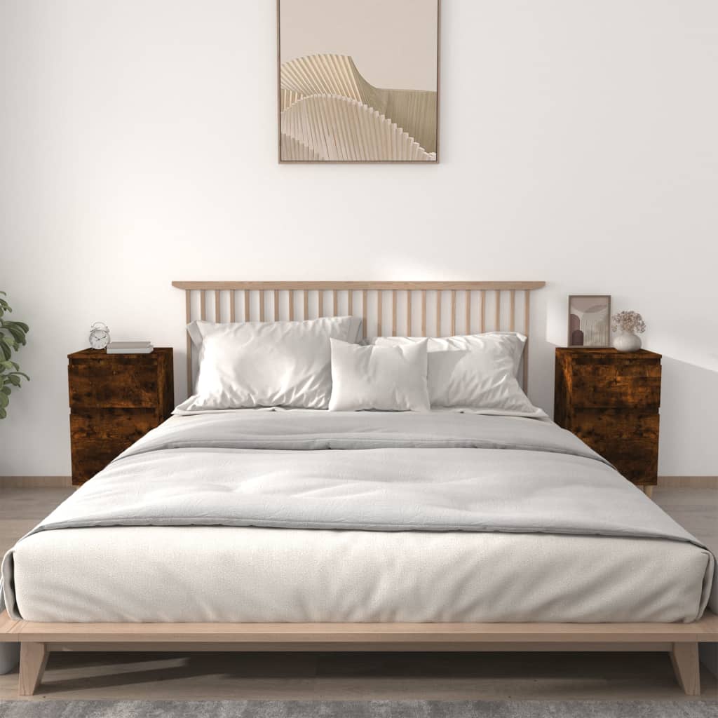 Noptiere, 2 buc., stejar afumat, 40x35x70 cm GartenMobel Dekor