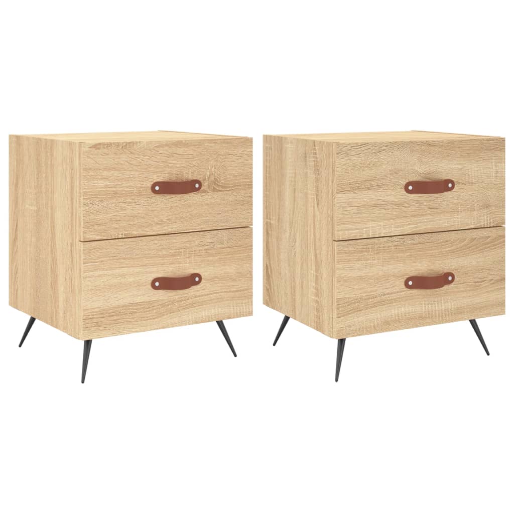 Noptiere, 2 buc., stejar sonoma, 40x35x47,5 cm, lemn compozit GartenMobel Dekor