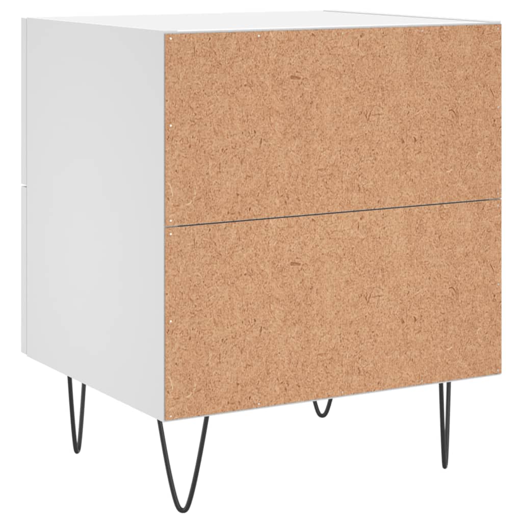 Noptiere, 2 buc., alb, 40x35x47,5 cm, lemn compozit GartenMobel Dekor