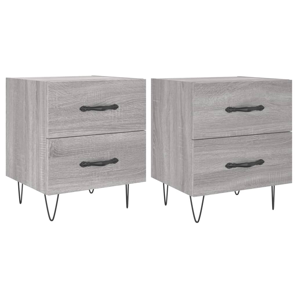 Noptiere, 2 buc., gri sonoma, 40x35x47,5 cm, lemn compozit GartenMobel Dekor