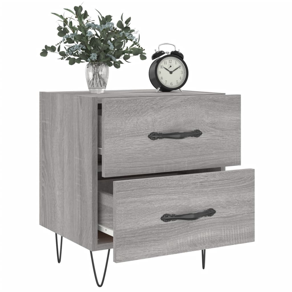 Noptiere, 2 buc., gri sonoma, 40x35x47,5 cm, lemn compozit GartenMobel Dekor