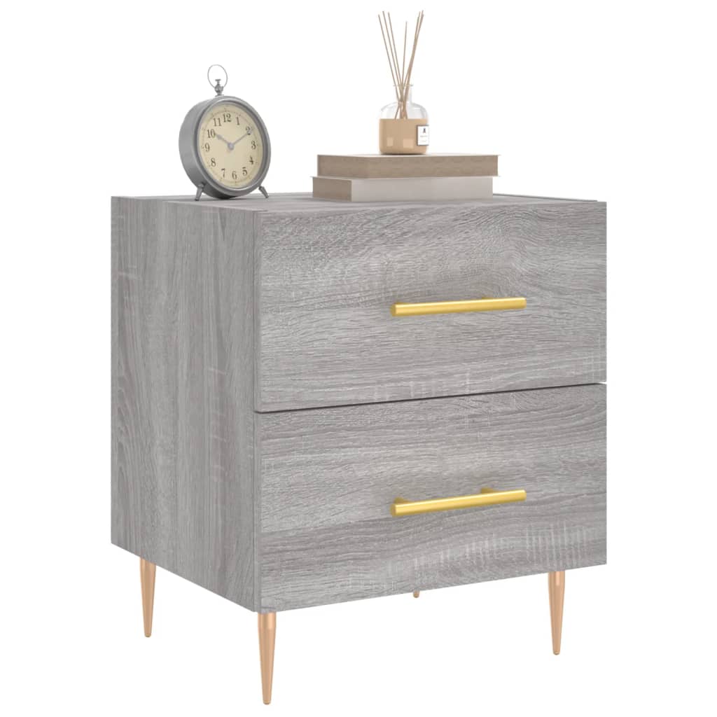 Noptiere, 2 buc., gri sonoma, 40x35x47,5 cm, lemn compozit GartenMobel Dekor