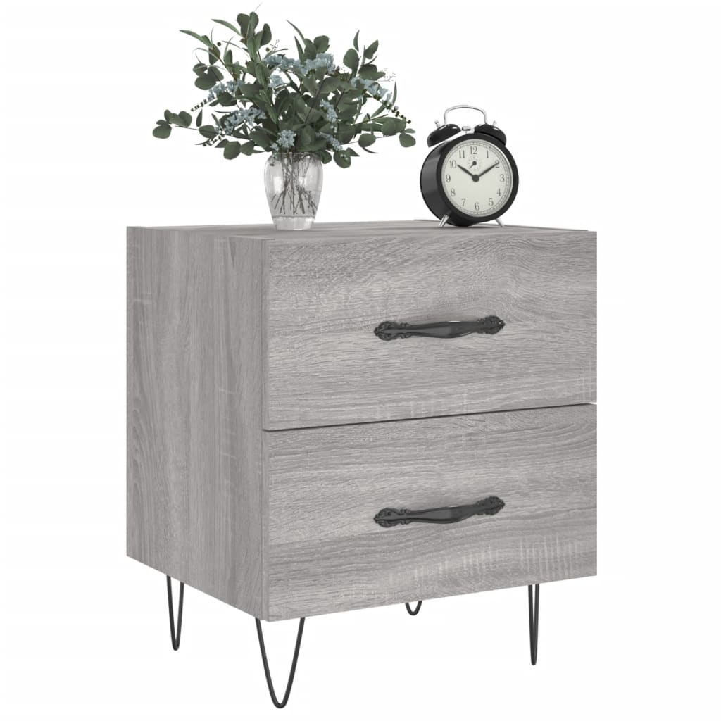 Noptiere, 2 buc., gri sonoma, 40x35x47,5 cm, lemn compozit GartenMobel Dekor