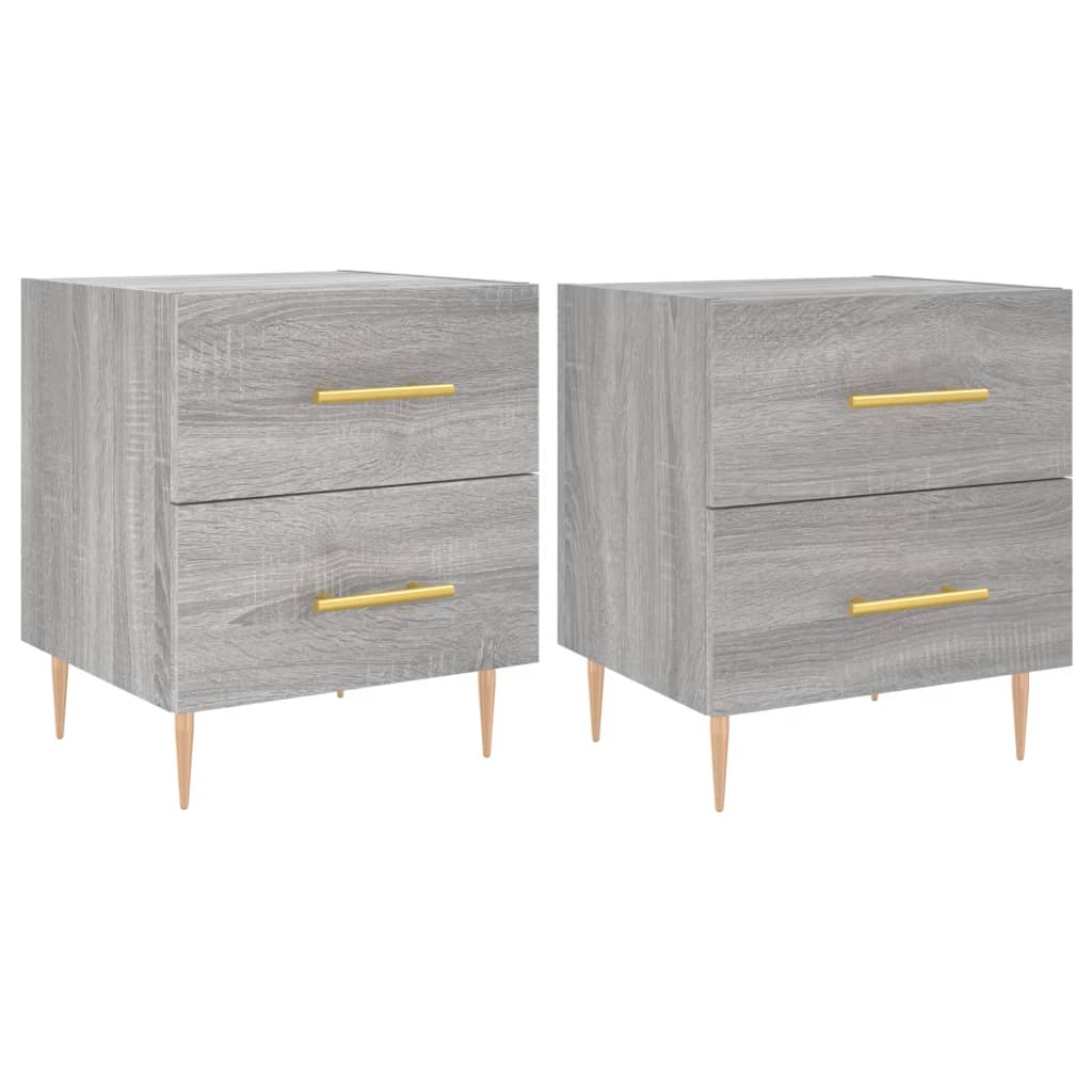 Noptiere, 2 buc., gri sonoma, 40x35x47,5 cm, lemn compozit GartenMobel Dekor