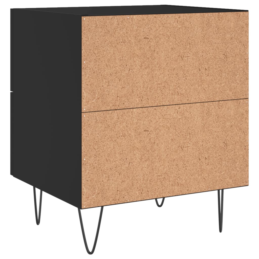 Noptiere, 2 buc., negru, 40x35x47,5 cm, lemn compozit GartenMobel Dekor