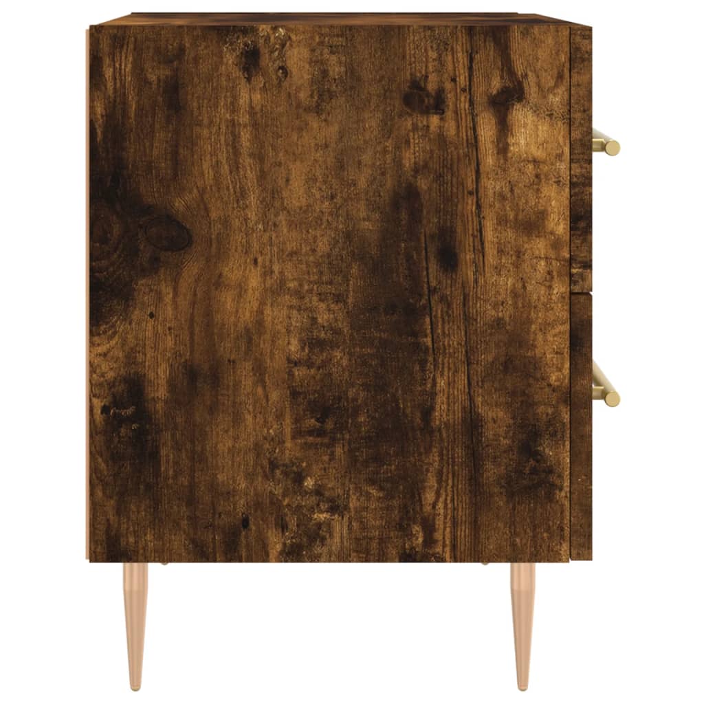 Noptiere, 2 buc., stejar fumuriu, 40x35x47,5 cm, lemn compozit GartenMobel Dekor