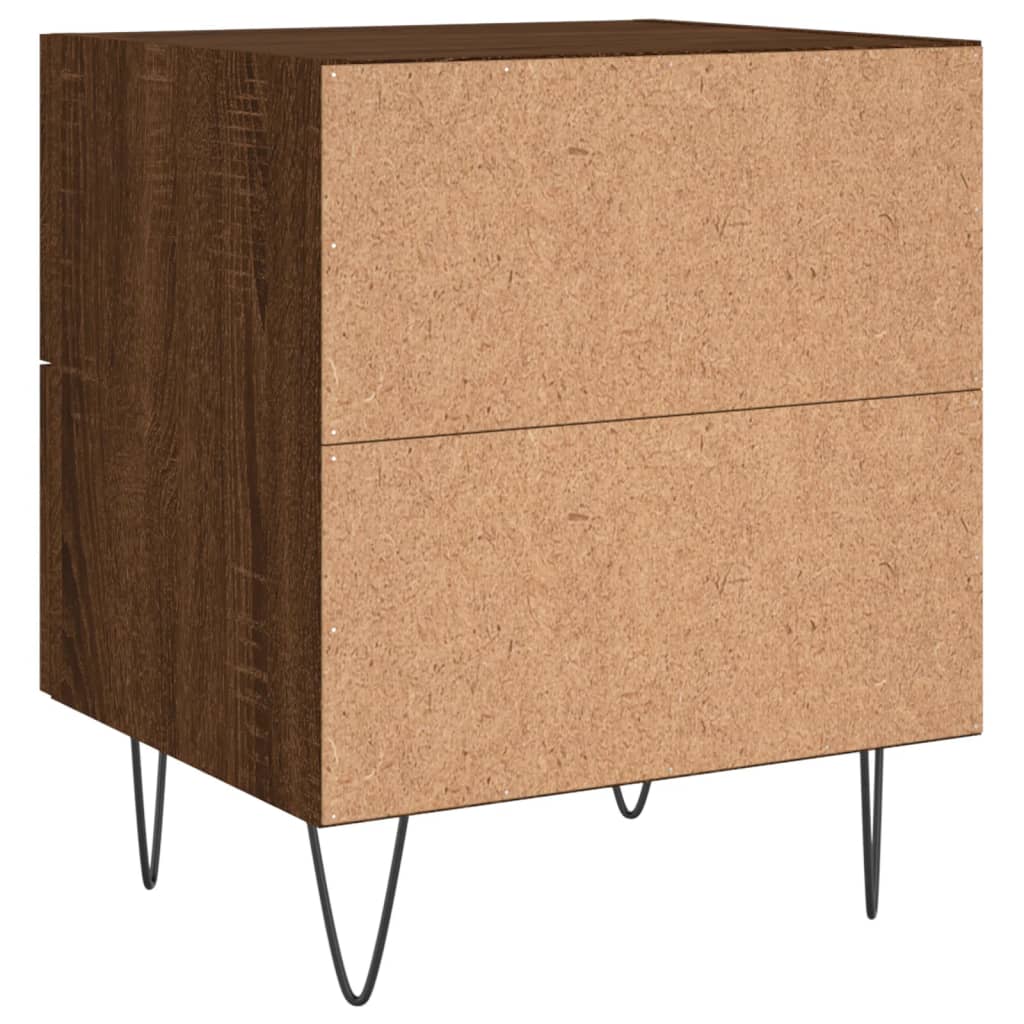 Noptiere, 2 buc., stejar maro, 40x35x47,5 cm, lemn compozit GartenMobel Dekor