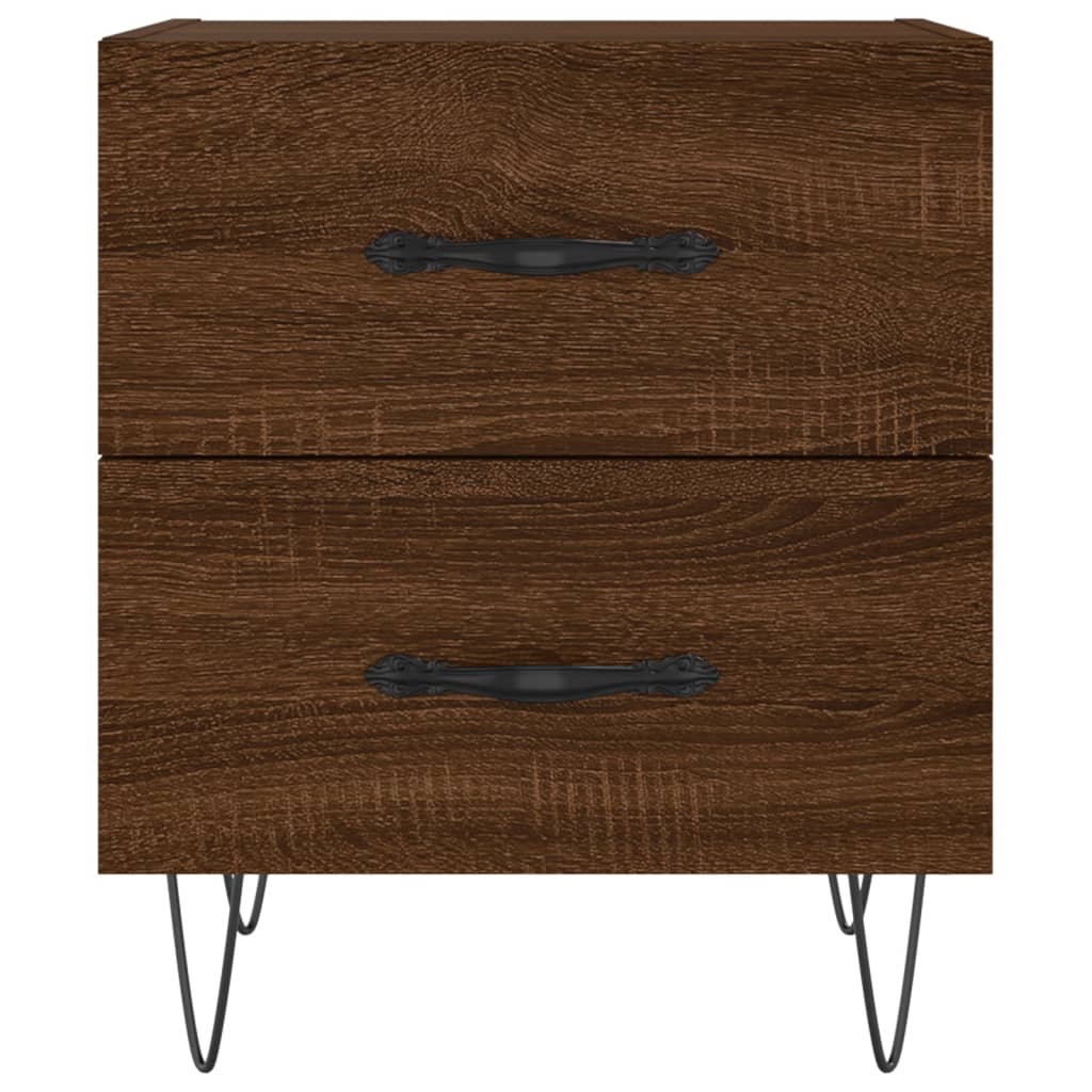 Noptiere, 2 buc., stejar maro, 40x35x47,5 cm, lemn compozit GartenMobel Dekor