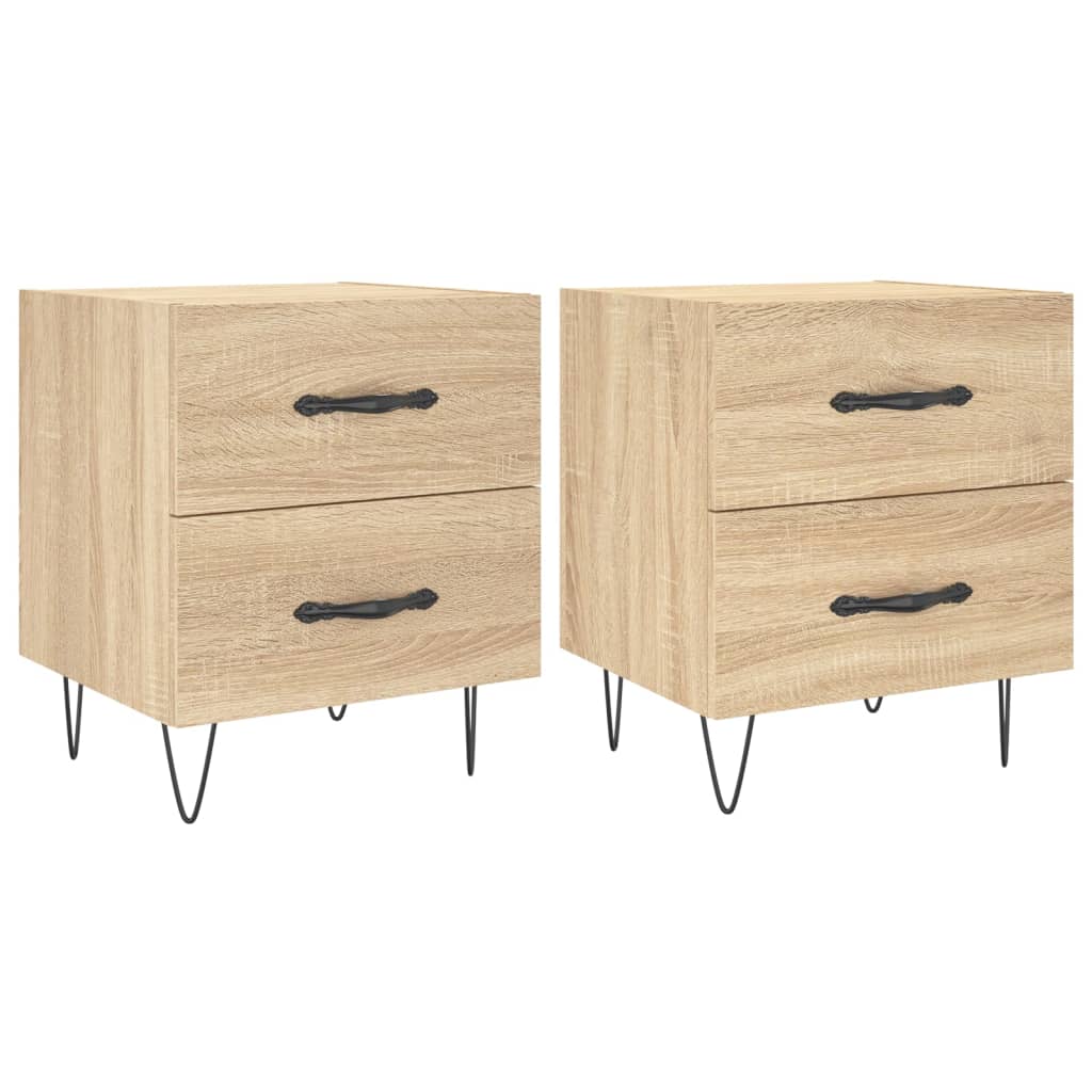 Noptiere, 2 buc., stejar sonoma, 40x35x47,5 cm, lemn compozit GartenMobel Dekor