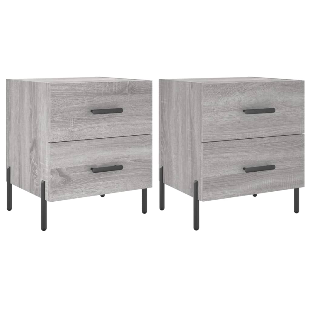 Noptiere, 2 buc., gri sonoma, 40x35x47,5 cm, lemn compozit GartenMobel Dekor
