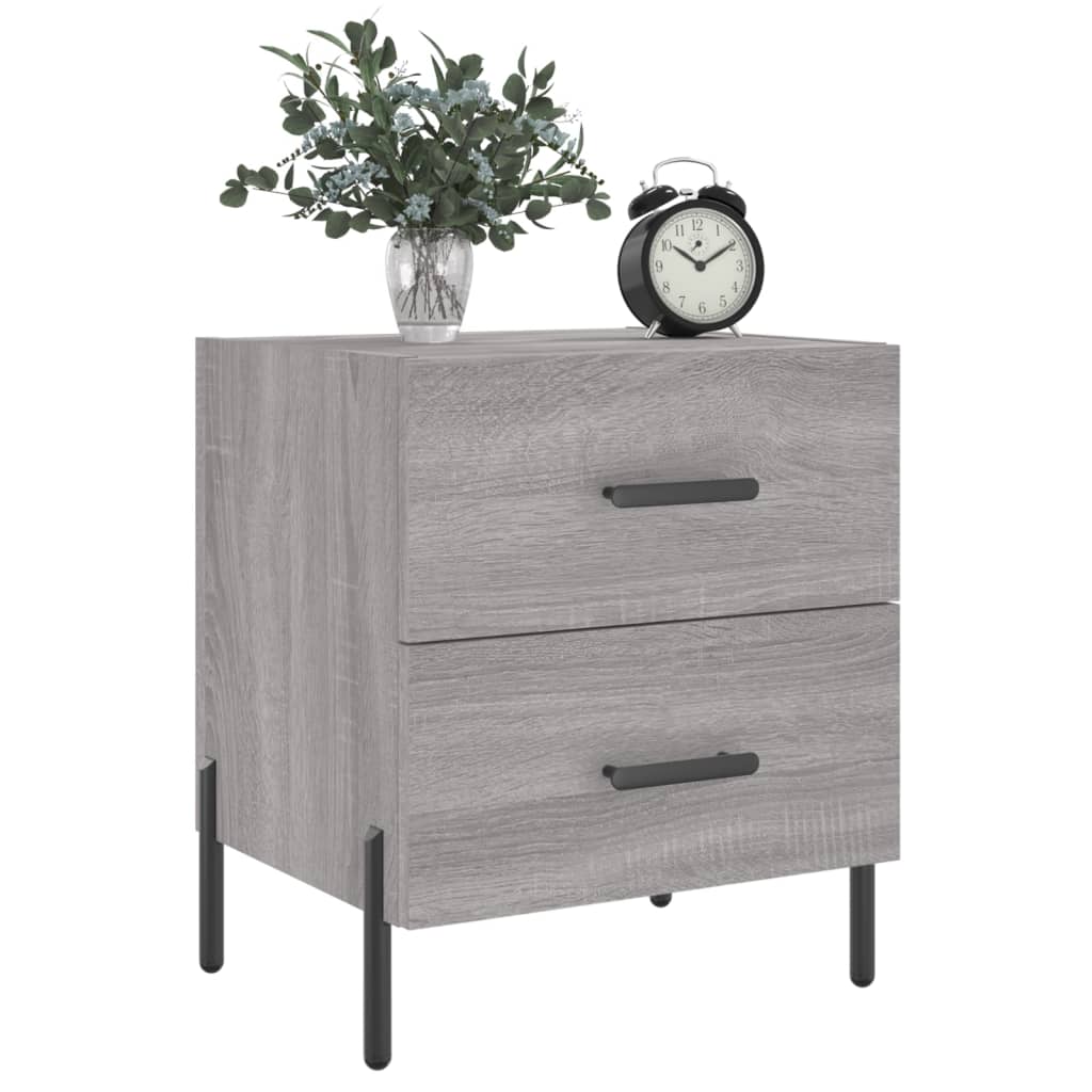 Noptiere, 2 buc., gri sonoma, 40x35x47,5 cm, lemn compozit GartenMobel Dekor