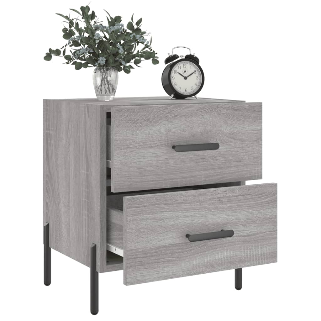 Noptiere, 2 buc., gri sonoma, 40x35x47,5 cm, lemn compozit GartenMobel Dekor