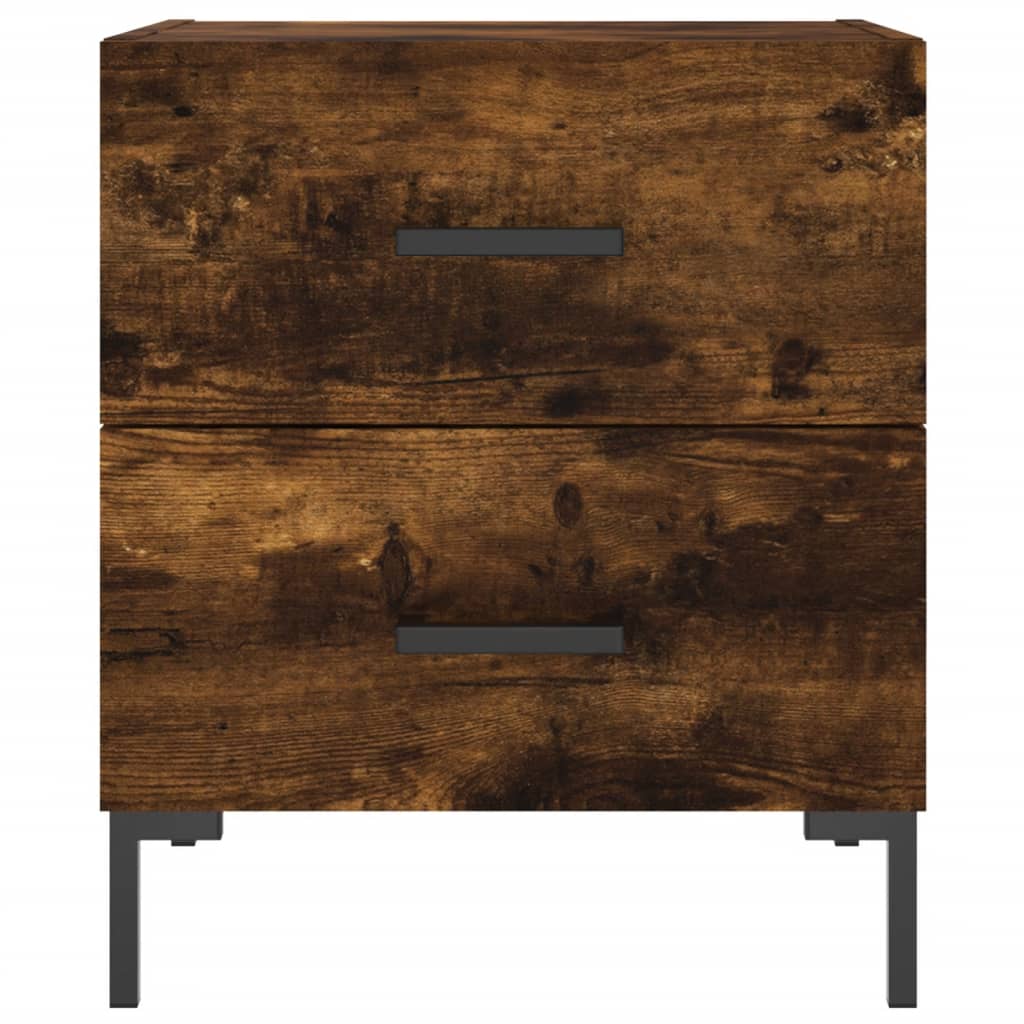 Noptiere, 2 buc., stejar fumuriu, 40x35x47,5 cm, lemn compozit GartenMobel Dekor