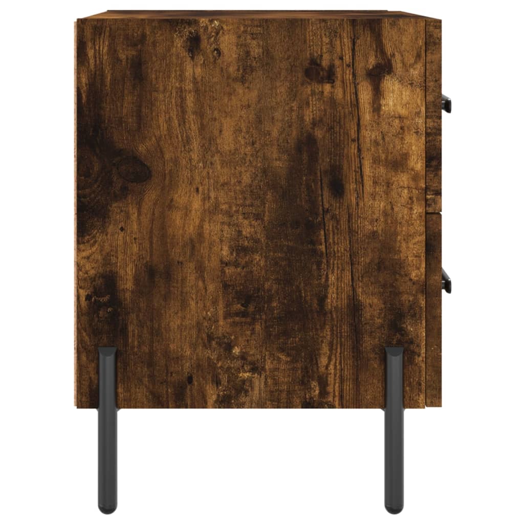 Noptiere, 2 buc., stejar fumuriu, 40x35x47,5 cm, lemn compozit GartenMobel Dekor