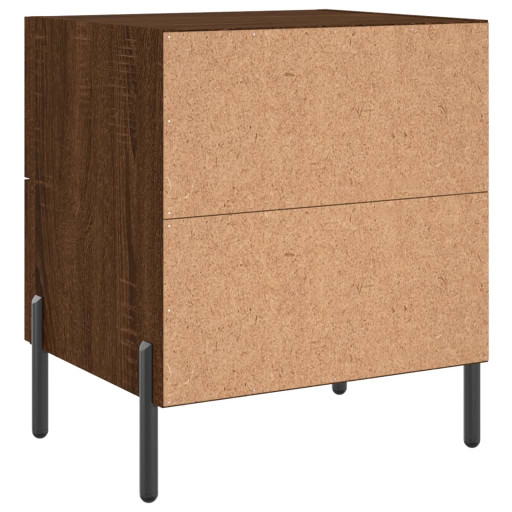 Noptiere, 2 buc., stejar maro, 40x35x47,5 cm, lemn compozit GartenMobel Dekor