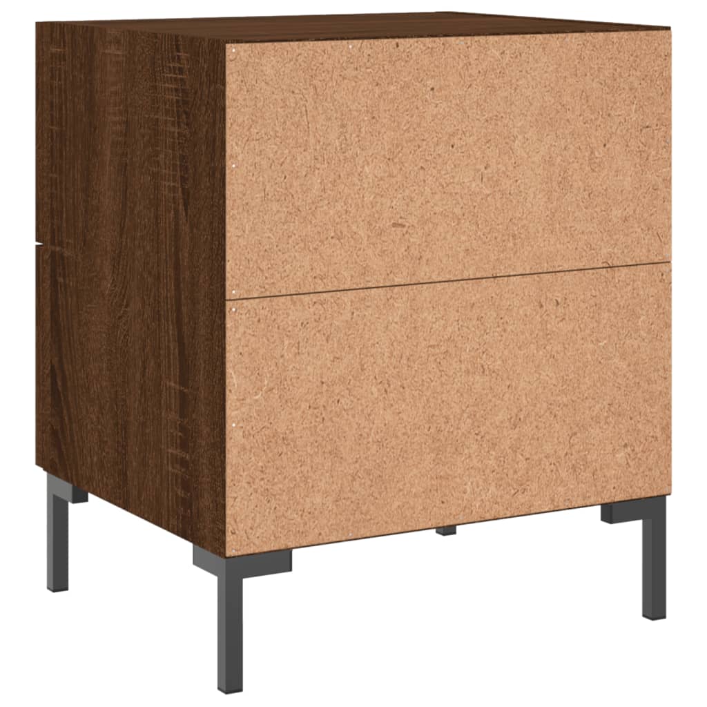 Noptiere, 2 buc., stejar maro, 40x35x47,5 cm, lemn compozit GartenMobel Dekor