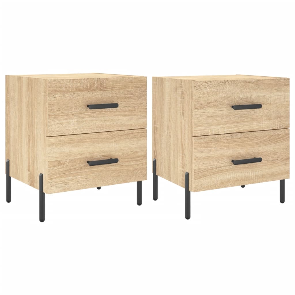 Noptiere, 2 buc., stejar sonoma, 40x35x47,5 cm, lemn compozit GartenMobel Dekor