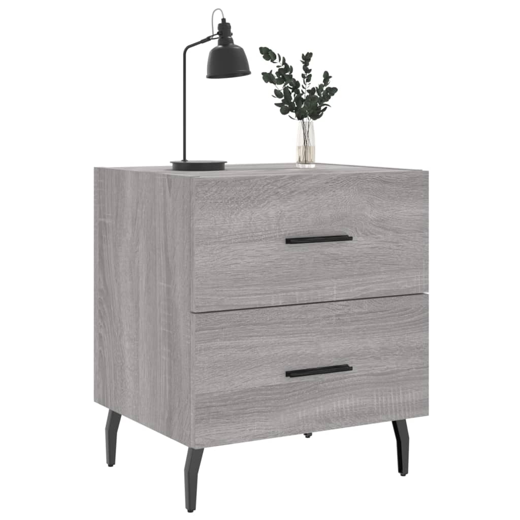 Noptiere, 2 buc., gri sonoma, 40x35x47,5 cm, lemn compozit GartenMobel Dekor