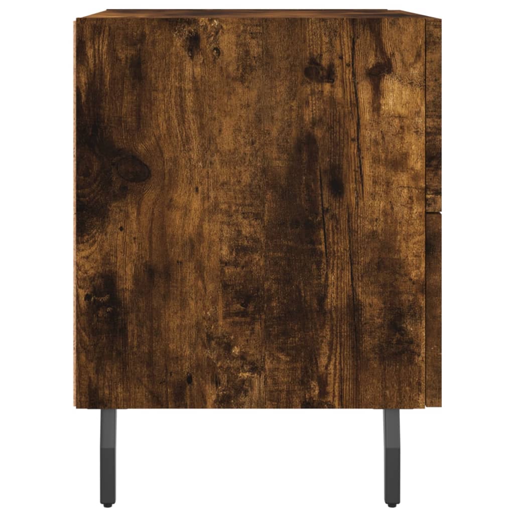 Noptiere, 2 buc., stejar fumuriu, 40x35x47,5 cm, lemn compozit GartenMobel Dekor