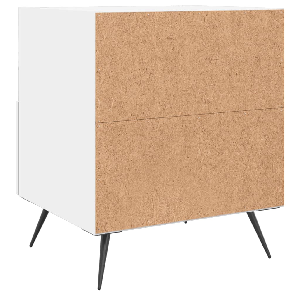 Noptiere, 2 buc., alb, 40x35x47,5 cm, lemn compozit GartenMobel Dekor