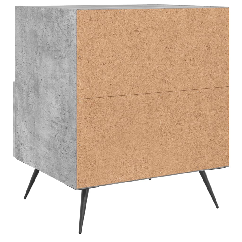Noptiere, 2 buc., gri beton, 40x35x47,5 cm, lemn compozit GartenMobel Dekor