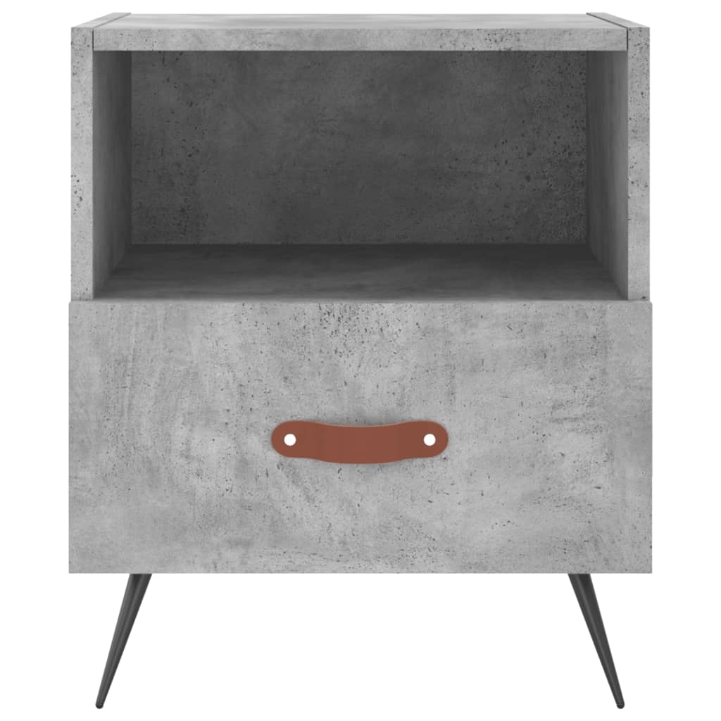 Noptiere, 2 buc., gri beton, 40x35x47,5 cm, lemn compozit GartenMobel Dekor