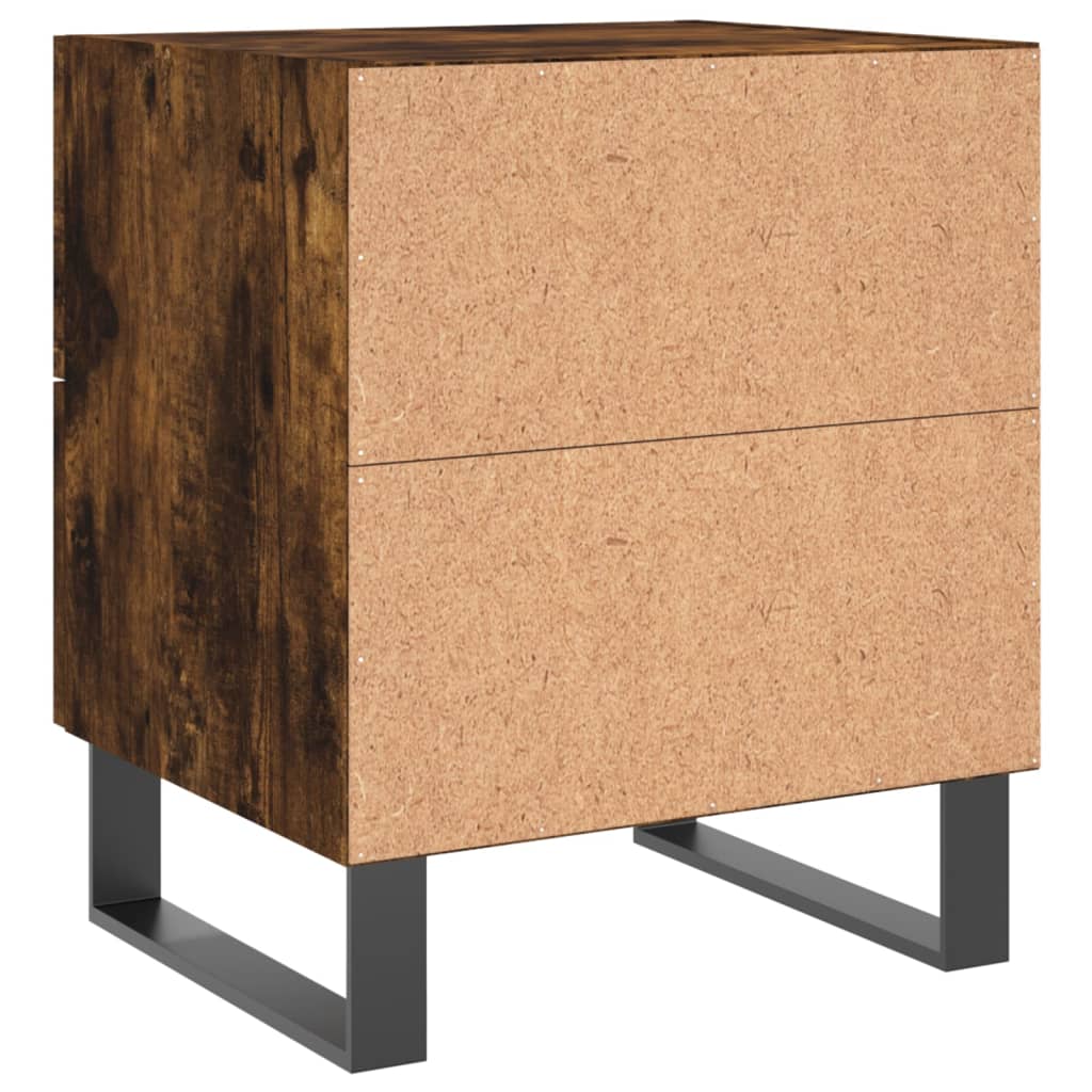Noptiere, 2 buc., stejar fumuriu, 40x35x47,5 cm, lemn compozit GartenMobel Dekor