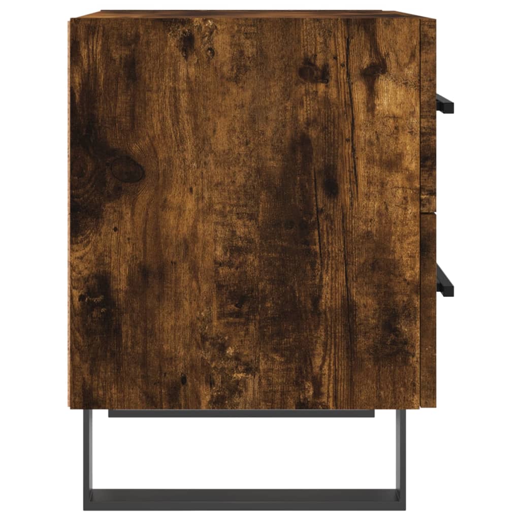 Noptiere, 2 buc., stejar fumuriu, 40x35x47,5 cm, lemn compozit GartenMobel Dekor