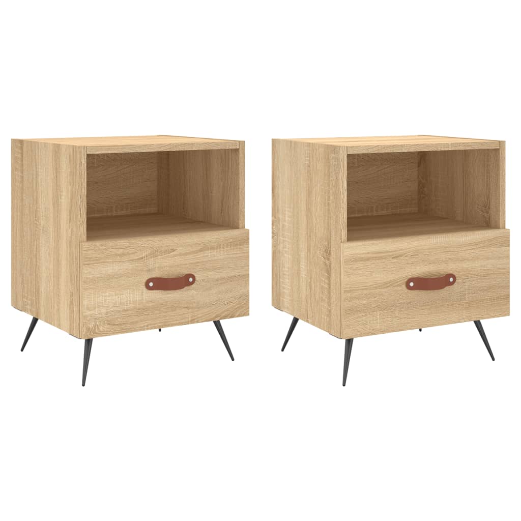 Noptiere, 2 buc., stejar sonoma, 40x35x47,5 cm, lemn compozit GartenMobel Dekor