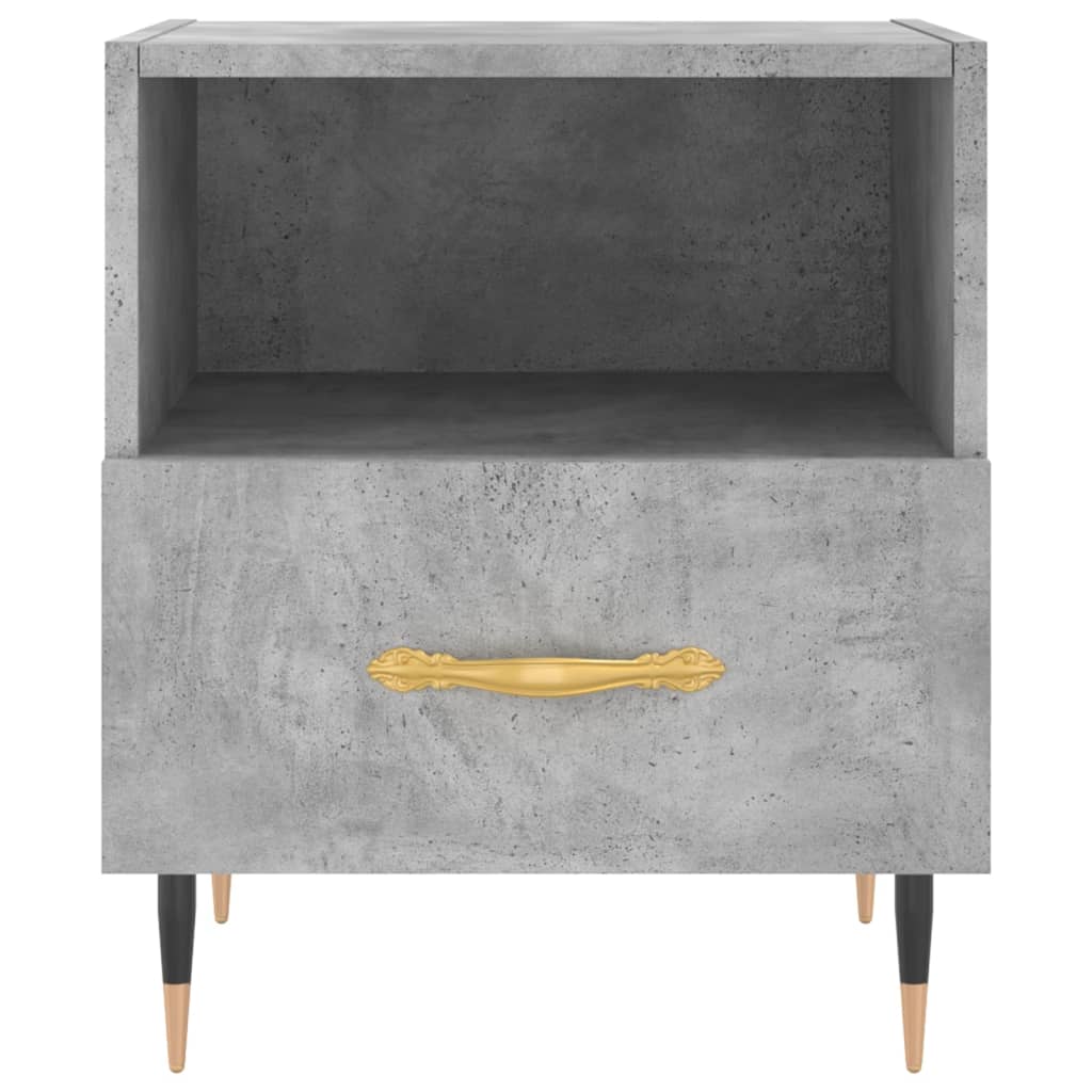 Noptiere, 2 buc., gri beton, 40x35x47,5 cm, lemn compozit GartenMobel Dekor