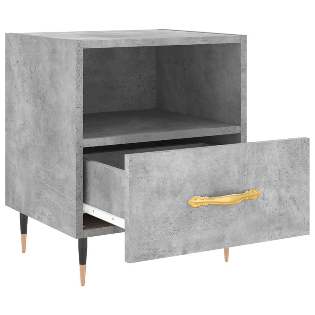 Noptiere, 2 buc., gri beton, 40x35x47,5 cm, lemn compozit GartenMobel Dekor