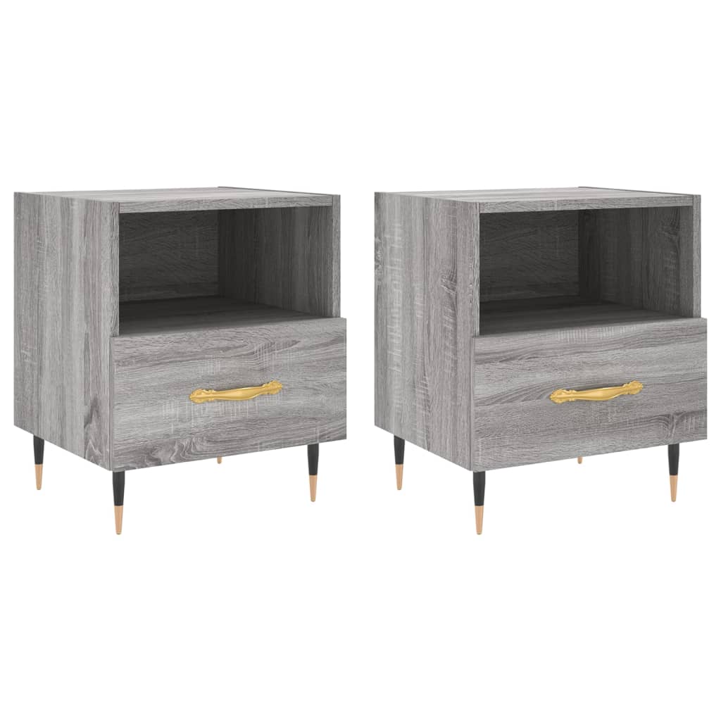 Noptiere, 2 buc., gri sonoma, 40x35x47,5 cm, lemn compozit GartenMobel Dekor