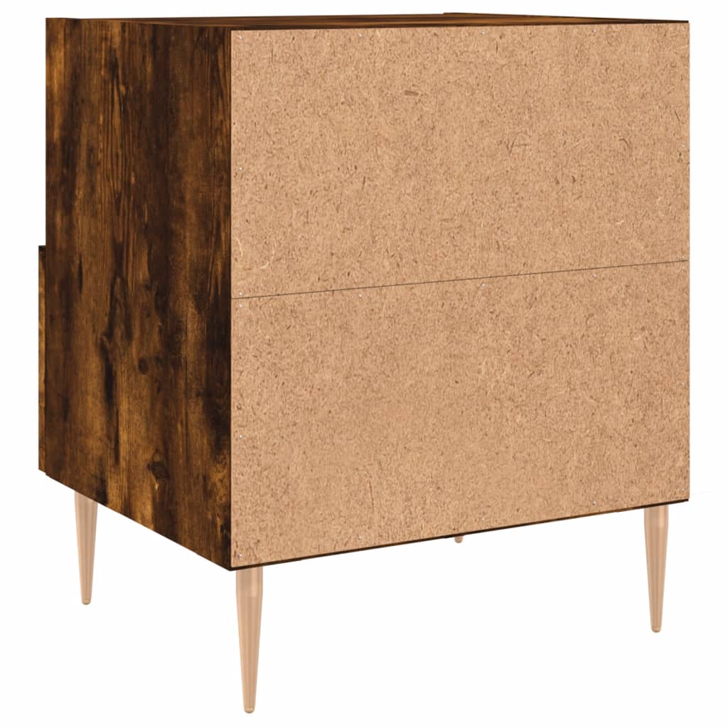 Noptiere, 2 buc., stejar fumuriu, 40x35x47,5 cm, lemn compozit GartenMobel Dekor