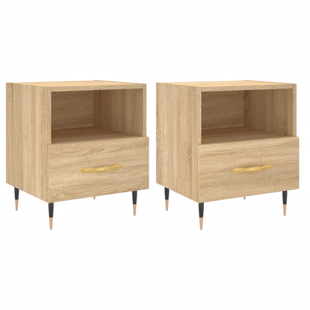 Noptiere, 2 buc., stejar sonoma, 40x35x47,5 cm, lemn compozit GartenMobel Dekor