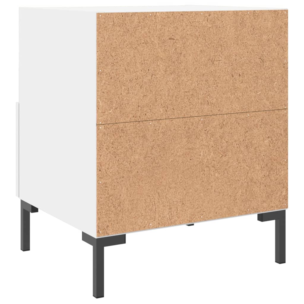 Noptiere, 2 buc., alb, 40x35x47,5 cm, lemn compozit GartenMobel Dekor