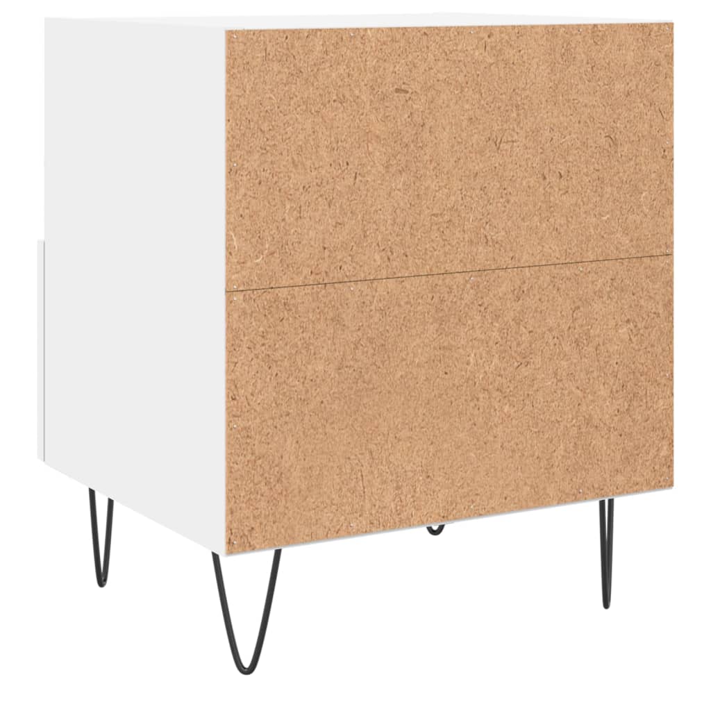 Noptiere, 2 buc., alb, 40x35x47,5 cm, lemn compozit GartenMobel Dekor