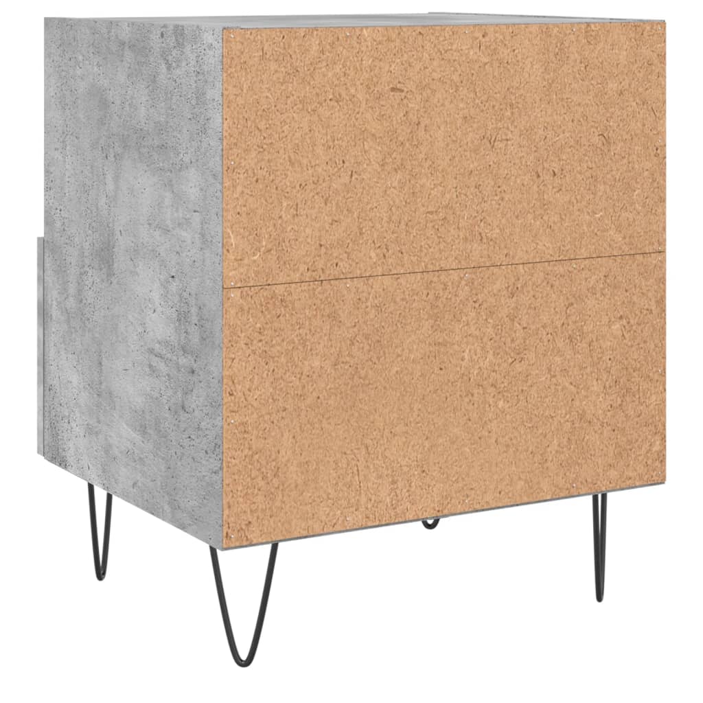 Noptiere, 2 buc., gri beton, 40x35x47,5 cm, lemn compozit GartenMobel Dekor