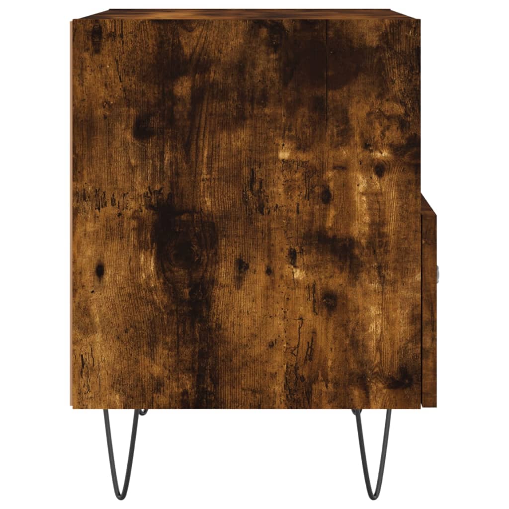 Noptiere, 2 buc., stejar fumuriu, 40x35x47,5 cm, lemn compozit GartenMobel Dekor
