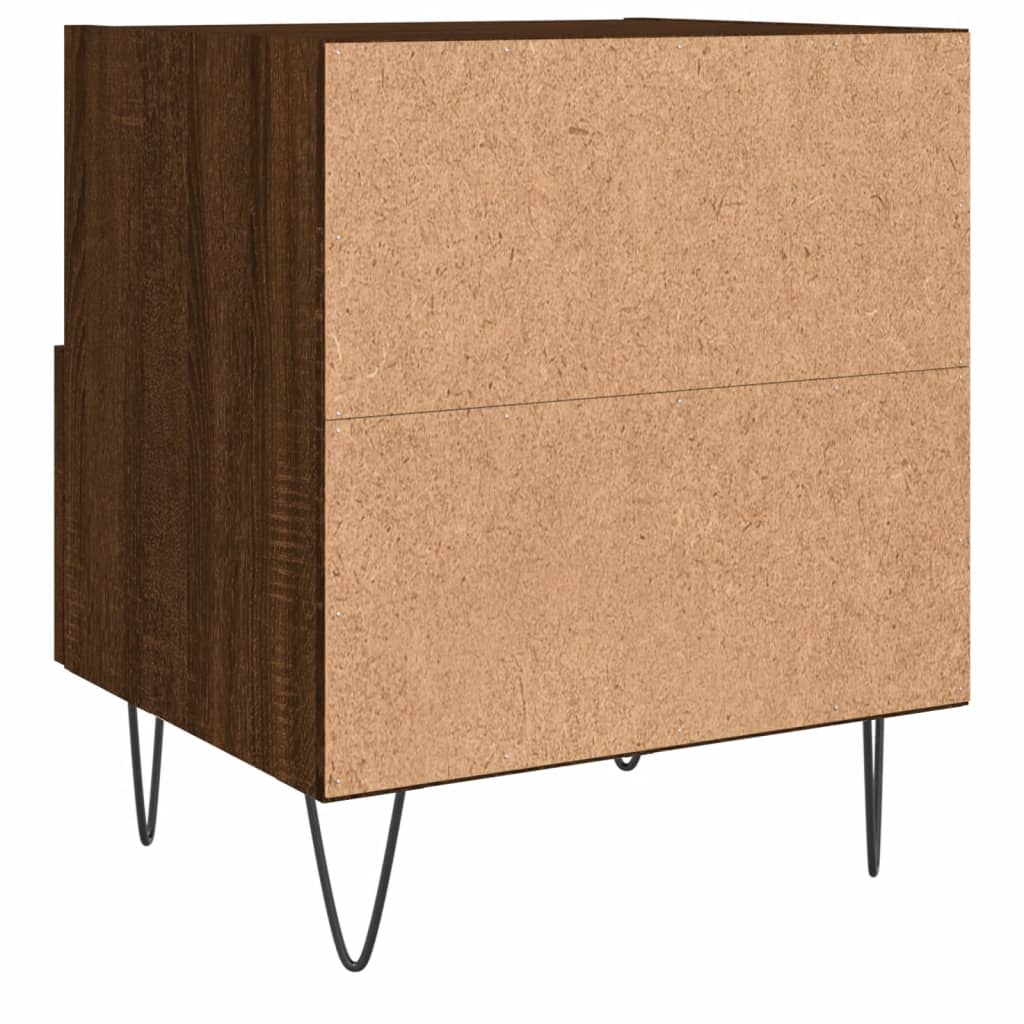 Noptiere, 2 buc., stejar maro, 40x35x47,5 cm, lemn compozit GartenMobel Dekor