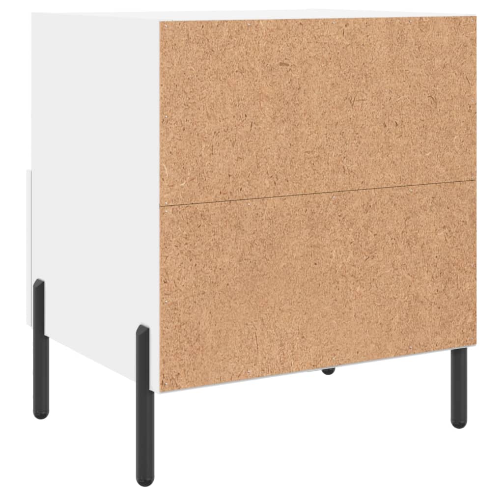 Noptiere, 2 buc., alb, 40x35x47,5 cm, lemn compozit GartenMobel Dekor