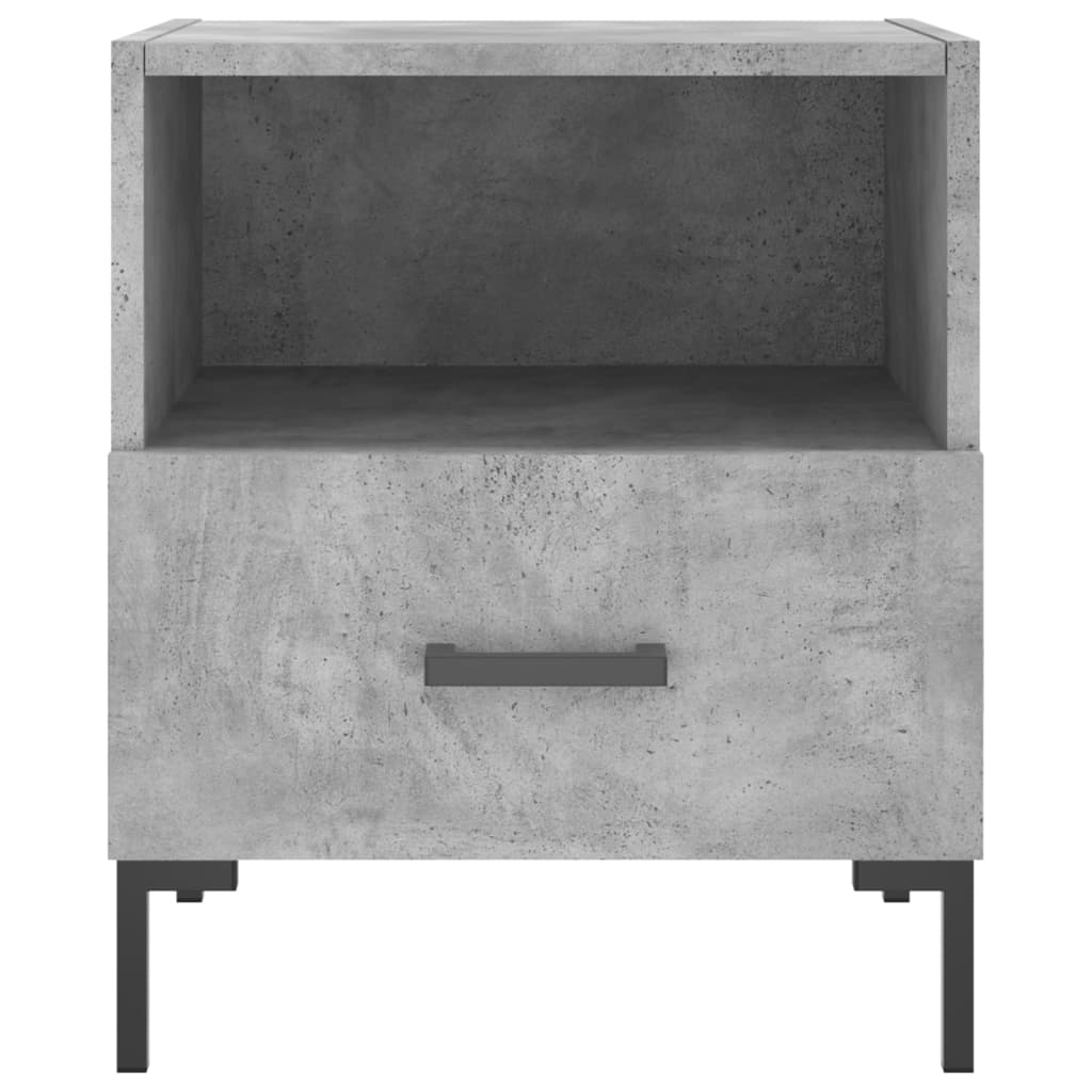 Noptiere, 2 buc., gri beton, 40x35x47,5 cm, lemn compozit GartenMobel Dekor