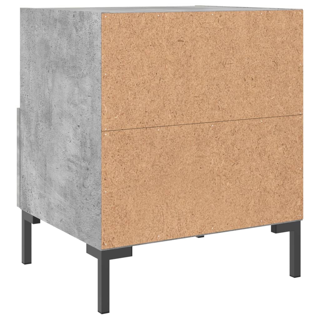 Noptiere, 2 buc., gri beton, 40x35x47,5 cm, lemn compozit GartenMobel Dekor