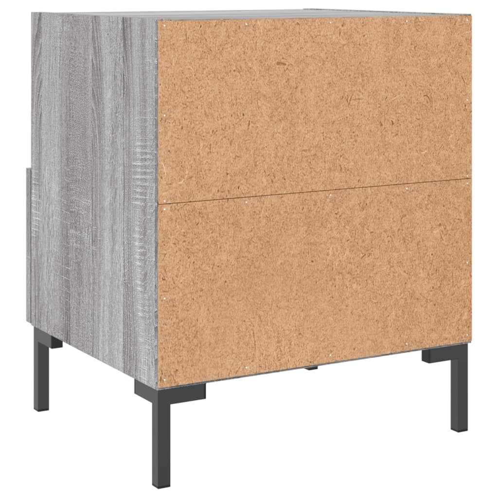 Noptiere, 2 buc., gri sonoma, 40x35x47,5 cm, lemn compozit GartenMobel Dekor