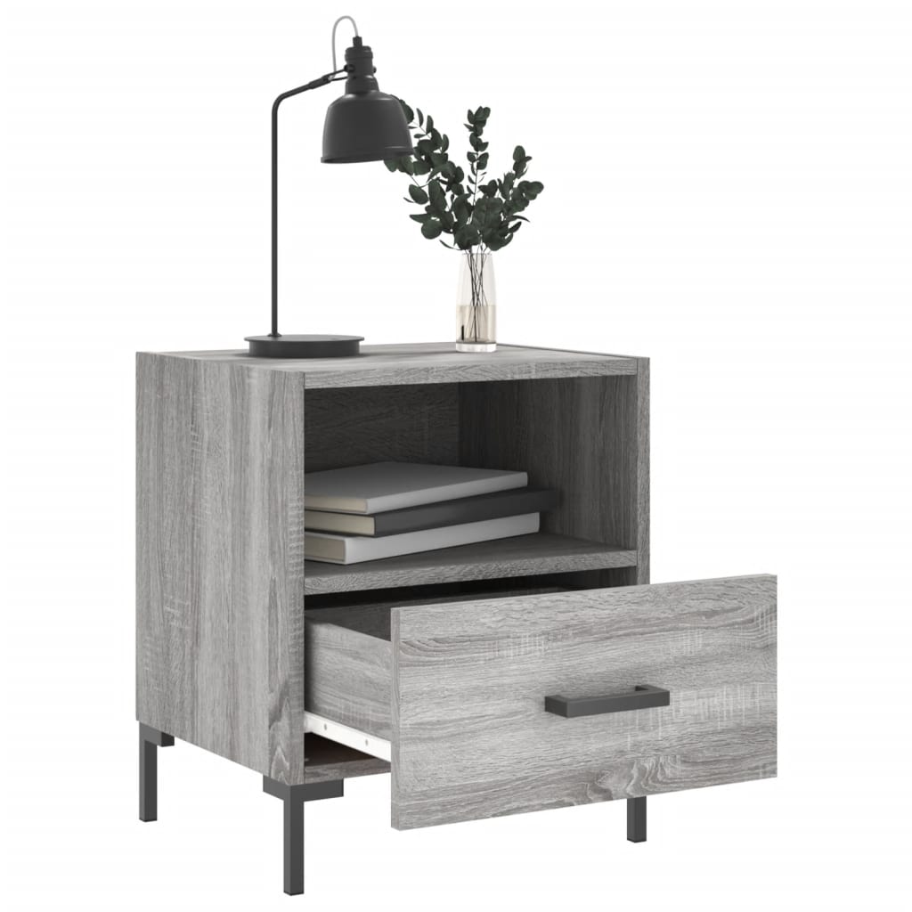 Noptiere, 2 buc., gri sonoma, 40x35x47,5 cm, lemn compozit GartenMobel Dekor