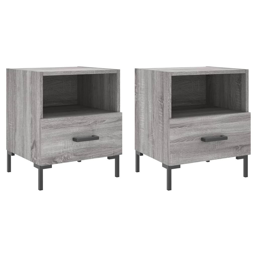 Noptiere, 2 buc., gri sonoma, 40x35x47,5 cm, lemn compozit GartenMobel Dekor