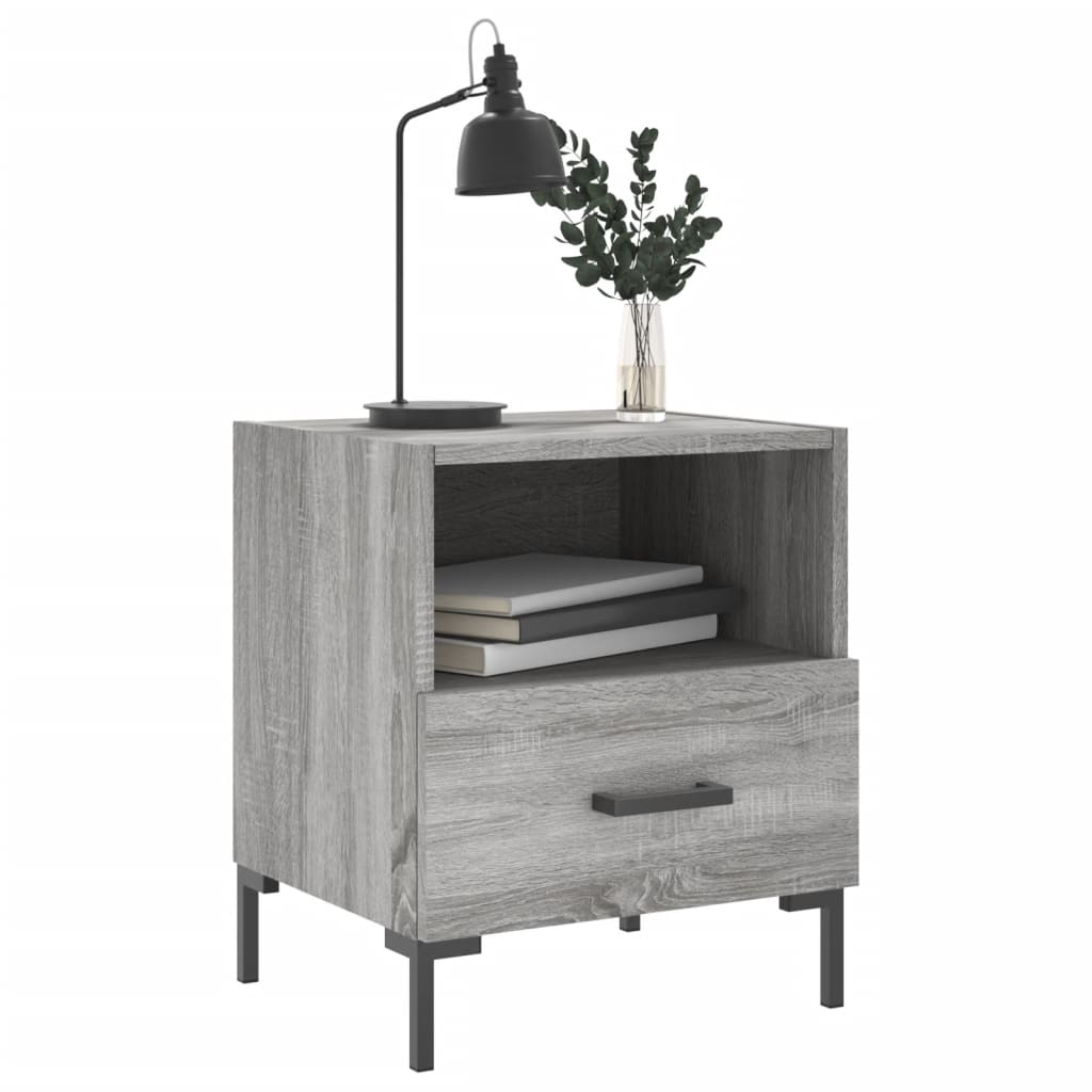 Noptiere, 2 buc., gri sonoma, 40x35x47,5 cm, lemn compozit GartenMobel Dekor