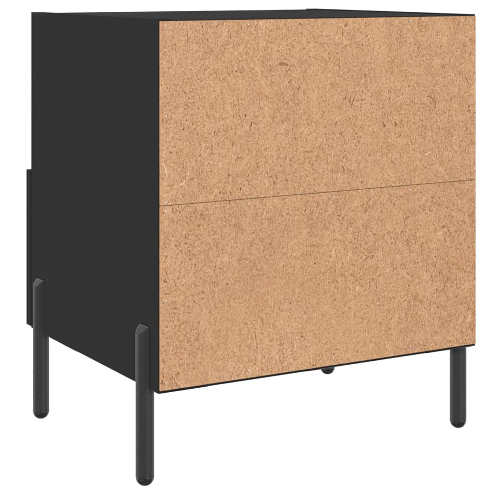 Noptiere, 2 buc., negru, 40x35x47,5 cm, lemn compozit GartenMobel Dekor