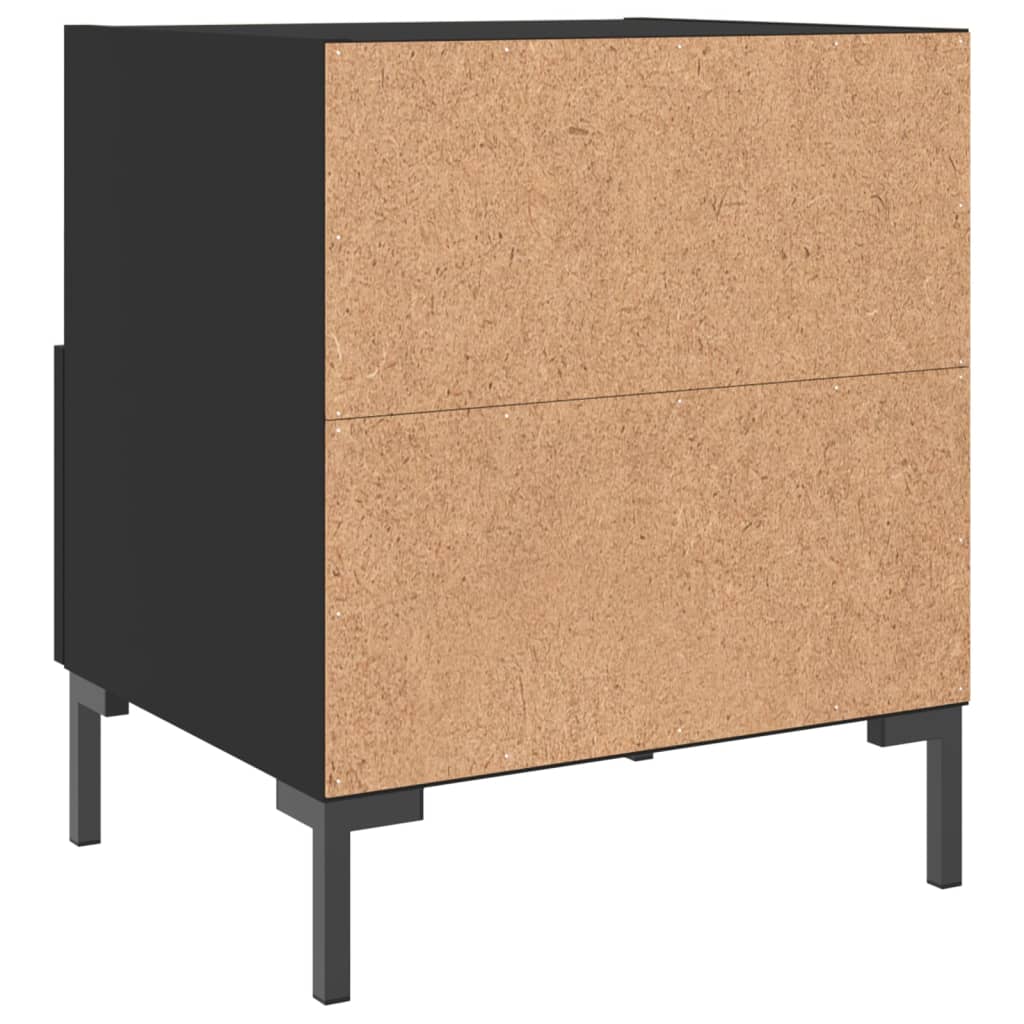 Noptiere, 2 buc., negru, 40x35x47,5 cm, lemn compozit GartenMobel Dekor
