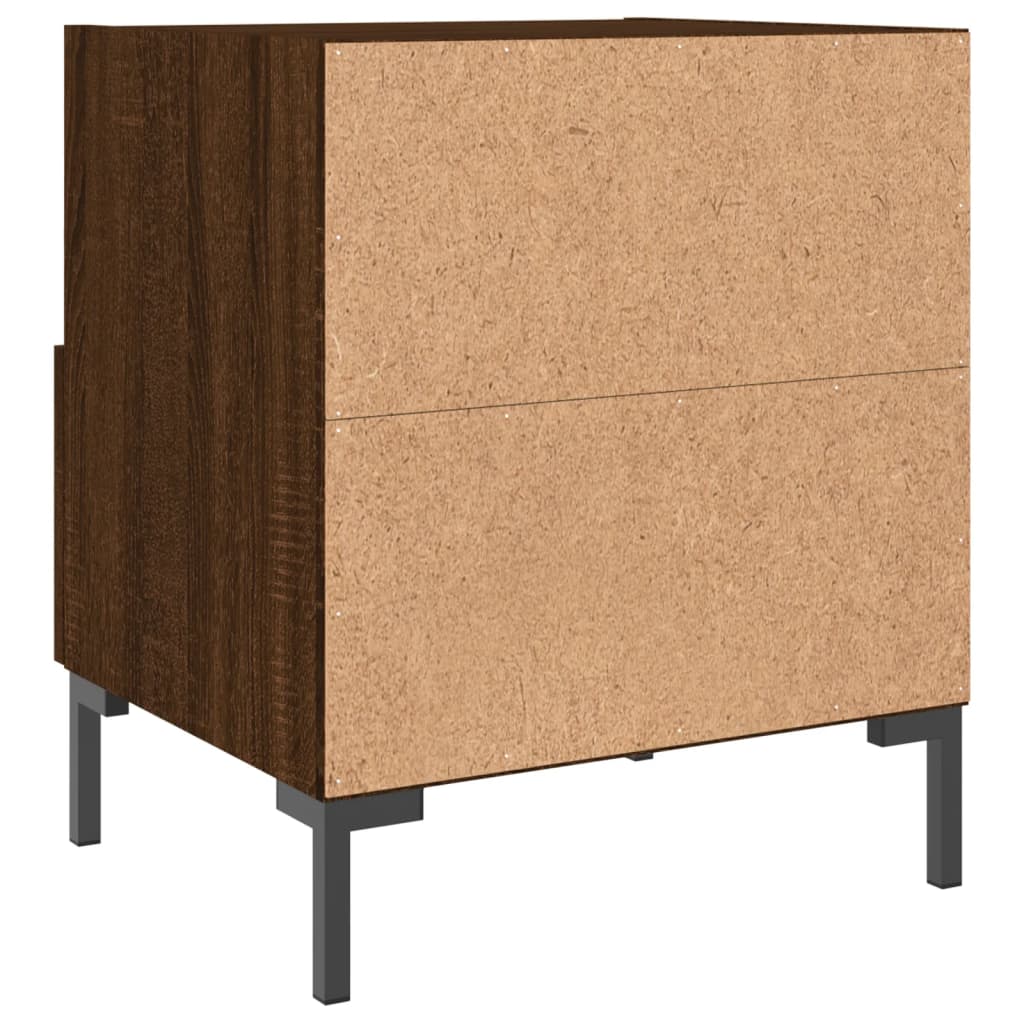 Noptiere, 2 buc., stejar maro, 40x35x47,5 cm, lemn compozit GartenMobel Dekor
