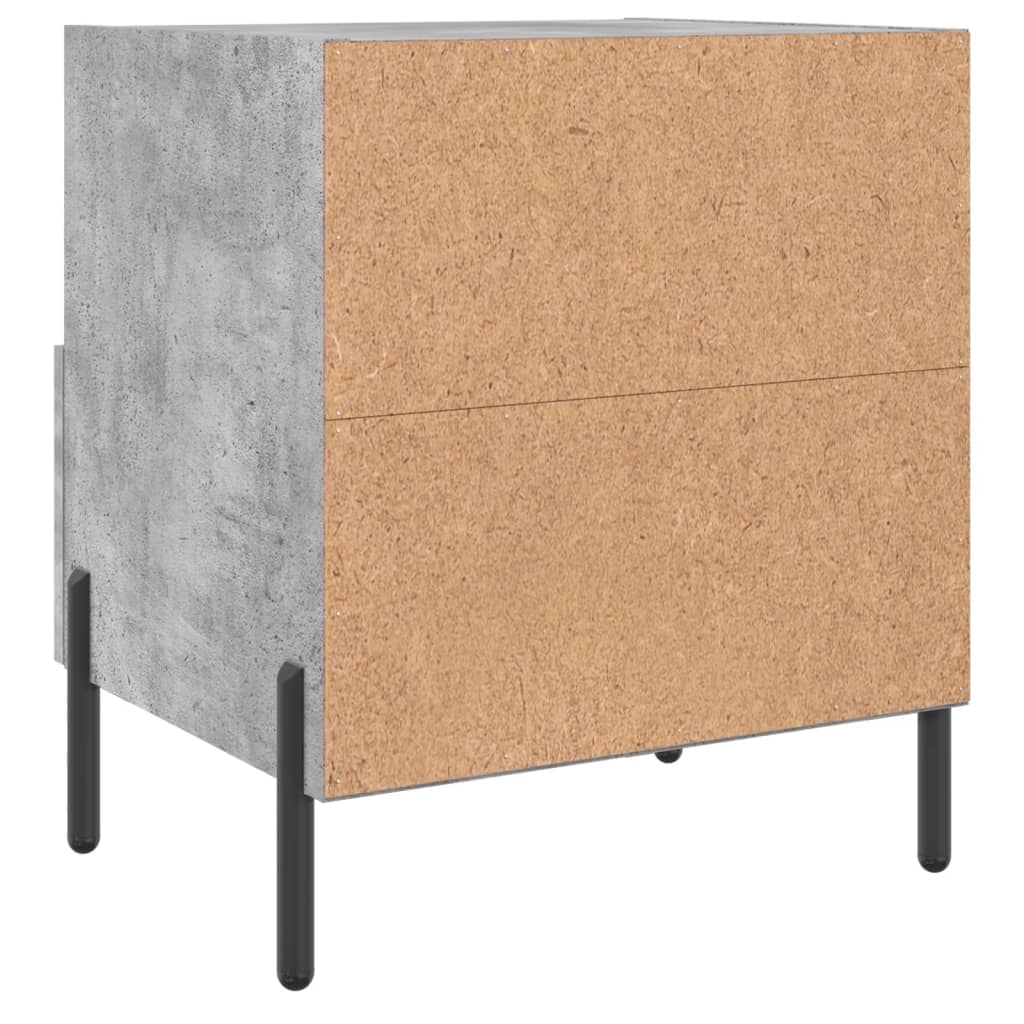 Noptiere, 2 buc., gri beton, 40x35x47,5 cm, lemn compozit GartenMobel Dekor